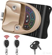 🔒 rv keyless entry door lock: waterproof, backlit keypad with 2 fobs & key - fits 2.75" x 3.75" lock hole - ideal for rv caravans and trailers logo