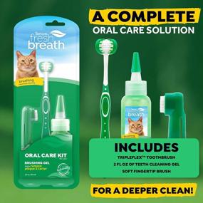 img 3 attached to TropiClean Oral Care Kit For Cats, 2Oz - Fresh Breath Solution