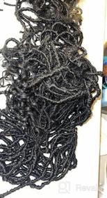 img 6 attached to 24 Inch Distressed New Faux Locs With Curly Ends - Niseyo Wild Locs 8 Packs Crochet Hair 2# Soft Butterfly Pre-Looped Deep Wavy End Handmade