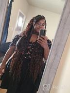 img 1 attached to 32 Inch Braiding Hair Extensions - Professional Synthetic Crochet Braids With Soft Yaki Texture And Hot Water Setting - Ombre Black To Burgundy Color review by Angela Sanford