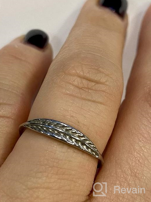 img 1 attached to Adramata Engagement Wave Ring Set: Stylish 3-Piece Stainless Steel Thumb Rings For Women review by Kyle Whitehead