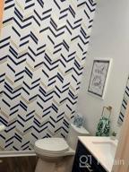 img 1 attached to Gray Chevron Stripe Peel And Stick Wallpaper By RoomMates - 20.5" X 16.5 Feet review by Brad Fleming