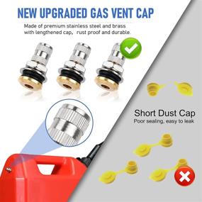 img 1 attached to 🔥 Fuel Gas Can Vent Caps - 6 Pack Metal Replacement Fuel Tank Vent Plug - Leak-Proof Gas Jug Vent Caps for Faster Flow and Efficient Gas Tank Exhaust