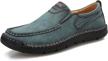 mitvr men's leather loafers: stylish slip-on shoes for casual and driving wear logo