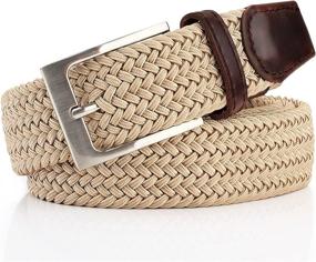 img 4 attached to WONDAY Elastic Braided Belt - Best Fabric and Stretch Men's Accessory for Belts