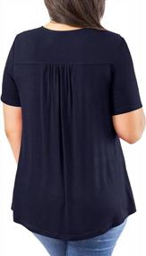 img 1 attached to Stylish Plus Size Summer Tops With Crochet Lace Trim And Pleated Design