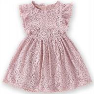 elegant lace toddler dress for girls with pom pom and flutter sleeves - perfect for parties and princesses by niyage logo
