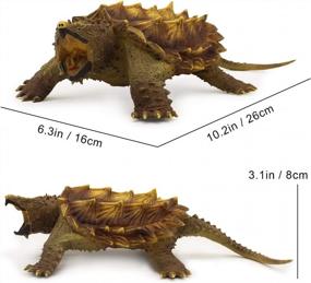 img 3 attached to Fisca Realistic Snapping Turtle Action Figure Toy For Wildlife Lovers - 10.2 X 6.3 X 3.1 Inches
