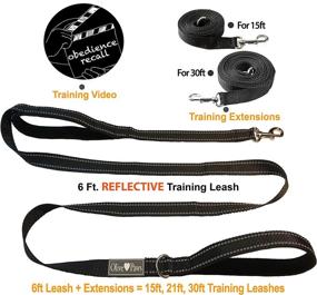 img 3 attached to 🐾 Olive Paws Long Leash System - 6ft, 15ft, 21ft, 30 Feet Lead for Dog Training; Aiding Behavior, Obedience, Recall, and Off-Leash Training - Ideal for Big Breeds, Puppy Training, Small Dogs, and Medium Dogs