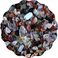 complete 7 chakras mini natural chip stone bead kit for diy jewelry-making with 420 pcs irregular gemstones - 7 color crystal, 3-5mm logo