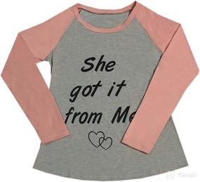 img 2 attached to Adorable Mommy and Me Clothes: Matching Letter Print Long Sleeve T-Shirts for Mother and Daughter - Perfect Outfits!