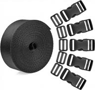 1 inch plastic flat side release buckles and tri-glide slides with 5 yards nylon webbing straps - 15 set diy making for luggage strap, pet collar, backpack repairing - btnow логотип