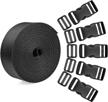 1 inch plastic flat side release buckles and tri-glide slides with 5 yards nylon webbing straps - 15 set diy making for luggage strap, pet collar, backpack repairing - btnow logo