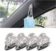 💖 sparkling mini hooks: heart-shaped rhinestone car accessories for keys, purse, and more logo