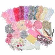 🎀 beron 64-piece diy headband and clip kit - perfect for hair bow making and paris inspired party supplies (aih0235-1) logo