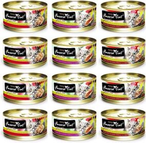 img 2 attached to Fussie Cat Premium Grain Free Canned Cat Food Variety Pack - Tuna with Chicken, Salmon, and Ocean Fish - 2.82 Oz Each (12 Cans Total)