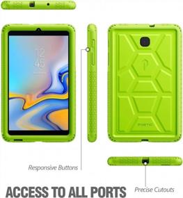 img 2 attached to Samsung Galaxy Tab A 8.0 2018 Case, Poetic TurtleSkin Corner Protection Bottom Air Vents Silicone Protective Cover SM-T387 Verizon/Sprint/T-Mobile - Green