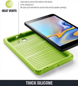 img 1 attached to Samsung Galaxy Tab A 8.0 2018 Case, Poetic TurtleSkin Corner Protection Bottom Air Vents Silicone Protective Cover SM-T387 Verizon/Sprint/T-Mobile - Green