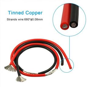 img 1 attached to Flexible Copper Wire Kit - 5Ft Red And 5Ft Black Silicone 12 Gauge Stranded AWG Wire By BNTECHGO