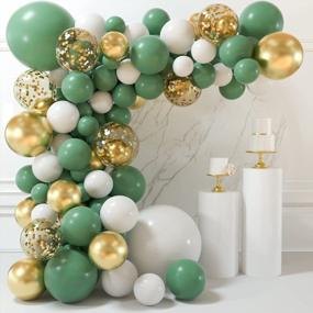 img 4 attached to 135 Pcs Olive Green Balloons Garland Arch Kit - Perfect For Bridal Baby Shower, Birthday & Wedding Decorations!