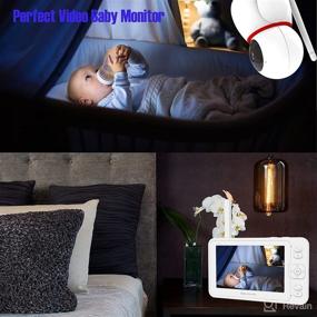 img 3 attached to 👶 Enhanced Baby Monitoring: 1080P Pan Tilt Camera with 5" HD Monitor, Night Vision, Temperature & Sound Detection - No WiFi/App Needed! Includes Twist Mount