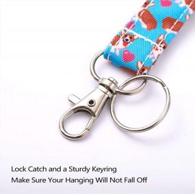 img 2 attached to Cute Cotton Corgi Dog Key Lanyard ID Badge Holder With Keychain - Perfect ID Holder Lanyard For Teachers, Coworkers, And Bosses - Great Preschool Lanyard And Gift For Her