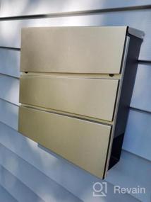 img 5 attached to Secure And Spacious: Decaller Black Metal Wall Mounted Mailbox With Key Lock And View Window