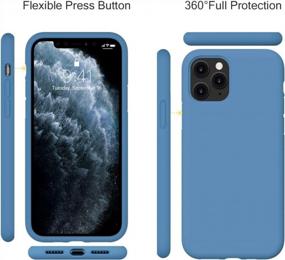 img 1 attached to Ultimate Protection For Your IPhone 11 Pro 5.8 Inch: Miracase Liquid Silicone Case In Capri Blue