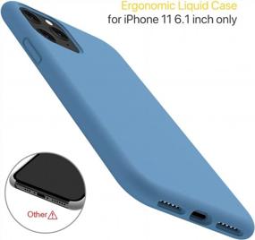 img 3 attached to Ultimate Protection For Your IPhone 11 Pro 5.8 Inch: Miracase Liquid Silicone Case In Capri Blue