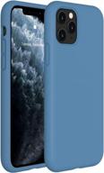 ultimate protection for your iphone 11 pro 5.8 inch: miracase liquid silicone case in capri blue logo