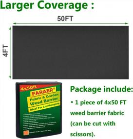 img 1 attached to Premium Permeable Garden Weed Barrier Fabric, 4' X 50' Landscape Ground Cover For Mulch, Flower Beds, Pavers, And Pathways - Effective Weeds Control And Edging Solution