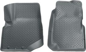 img 4 attached to 🔝 Husky Liners Classic Style Front Floor Liners Grey 32002 - Fits 04-07 Buick Rainier, 02-08 Chevy Trailblazer & 02-08 GMC Envoy (2-Pcs)