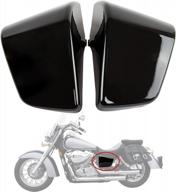 upgrade your motorcycle with psler battery side fairing cover for shadow ace vt750 vt400 1997-2003 (black) logo