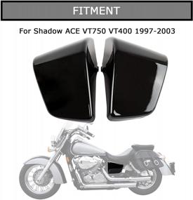 img 3 attached to Upgrade Your Motorcycle With PSLER Battery Side Fairing Cover For Shadow ACE VT750 VT400 1997-2003 (Black)