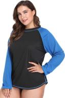 attraco womenss sleeve rashgurad shirt women's clothing ~ swimsuits & cover ups logo