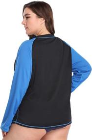 img 3 attached to ATTRACO Womenss Sleeve Rashgurad Shirt Women's Clothing ~ Swimsuits & Cover Ups