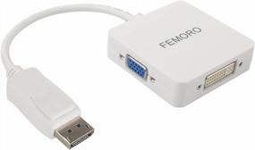 img 4 attached to FEMORO 3-In-1 DisplayPort To DVI/VGA/HDMI Adapter 1080P Male To Female Converter Adaptor - White