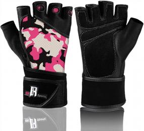 img 1 attached to Premium Leather Weight Lifting Gloves With Wrist Support - Supreme Protection For Pullups, Deadlifts & More!