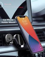 kindream magnetic phone holder: 6 super magnets, 360° rotation, strong adhesive for iphone and others - black logo