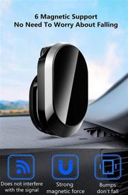 img 1 attached to Kindream Magnetic Phone Holder: 6 Super Magnets, 360° Rotation, Strong Adhesive for iPhone and Others - Black