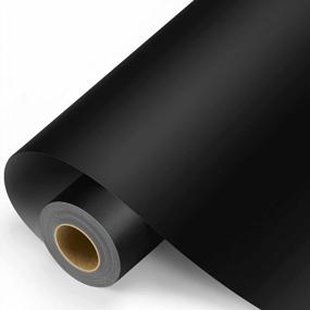 img 4 attached to 12"X11FT Matte Black Permanent Vinyl Roll For Cricut & Silhouette Cutters - Waterproof Black Adhesive Vinyl For Car Decals, Scrapbooking & More!