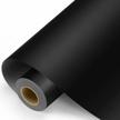 12"x11ft matte black permanent vinyl roll for cricut & silhouette cutters - waterproof black adhesive vinyl for car decals, scrapbooking & more! logo