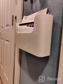 img 5 attached to YOHOM Wall Mount File Holder, No Drilling Adhesive Mail Organizer With Single Pocket, Off White