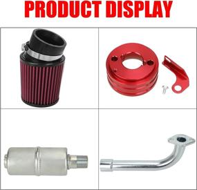 img 1 attached to 🚀 GREHUA Performance Kit Stage 2 – Carburetor, Air Filter Adapter, Exhaust Pipe, Muffler Jet – for 6.5Hp Non-Hemi Predator 212cc 196cc Gx160 Gx200 KT196 Mini Bike, Trailmaster MB200 Go Kart – Upgraded Performance Parts