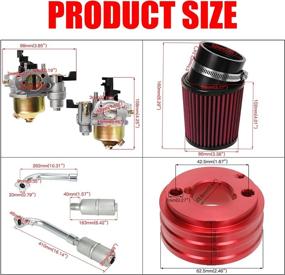 img 3 attached to 🚀 GREHUA Performance Kit Stage 2 – Carburetor, Air Filter Adapter, Exhaust Pipe, Muffler Jet – for 6.5Hp Non-Hemi Predator 212cc 196cc Gx160 Gx200 KT196 Mini Bike, Trailmaster MB200 Go Kart – Upgraded Performance Parts