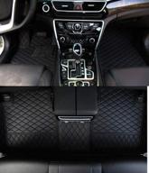 🚗 zychuangying floor mats for porsche cayenne 2011-2017 - all weather & season car mats front & rear 2 row liner set, black with black stitching - top porsche cayenne accessory logo