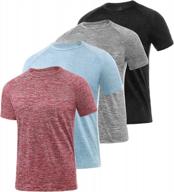 stay cool & dry with xelky men's moisture wicking gym t shirts: 4-5 pack athletic tees for fitness & exercise логотип