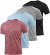 stay cool & dry with xelky men's moisture wicking gym t shirts: 4-5 pack athletic tees for fitness & exercise logo
