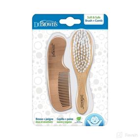 img 3 attached to Soft and Safe Baby Brush + Comb by Dr. Brown's: The Perfect Baby Care Set