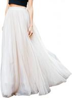 женская летняя шифоновая макси-юбка - ретро сплошная пляжная свадебная свадьба логотип